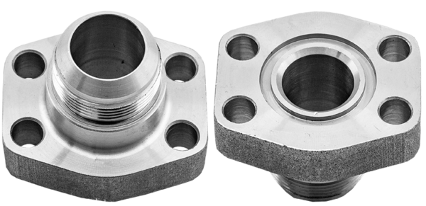 Code 61 Flange Block x JIC Male with O-Ring Groove