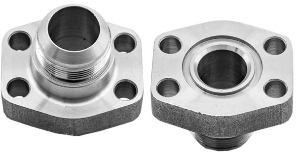 Code 62 Flange Block x JIC Male with O-Ring Groove