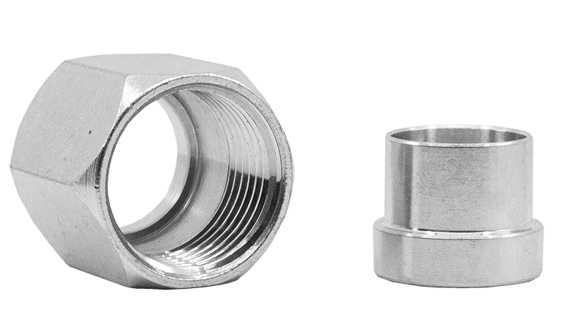 JIC Tube Nut and Sleeve Stainless Steel Imperial